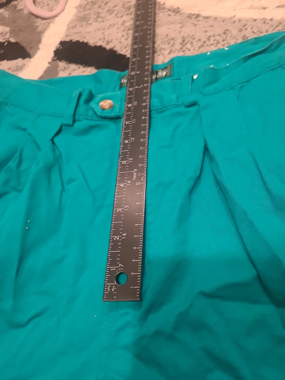 Knights Of Round Table Mens Teal Khaki Cotton Shorts Size 34